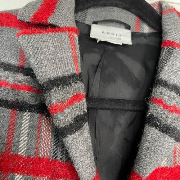 Akris Punto
Gray Black Red Multi Unique Wool & Angora/Mohair Jacket Blazer - Picture 5 of 10